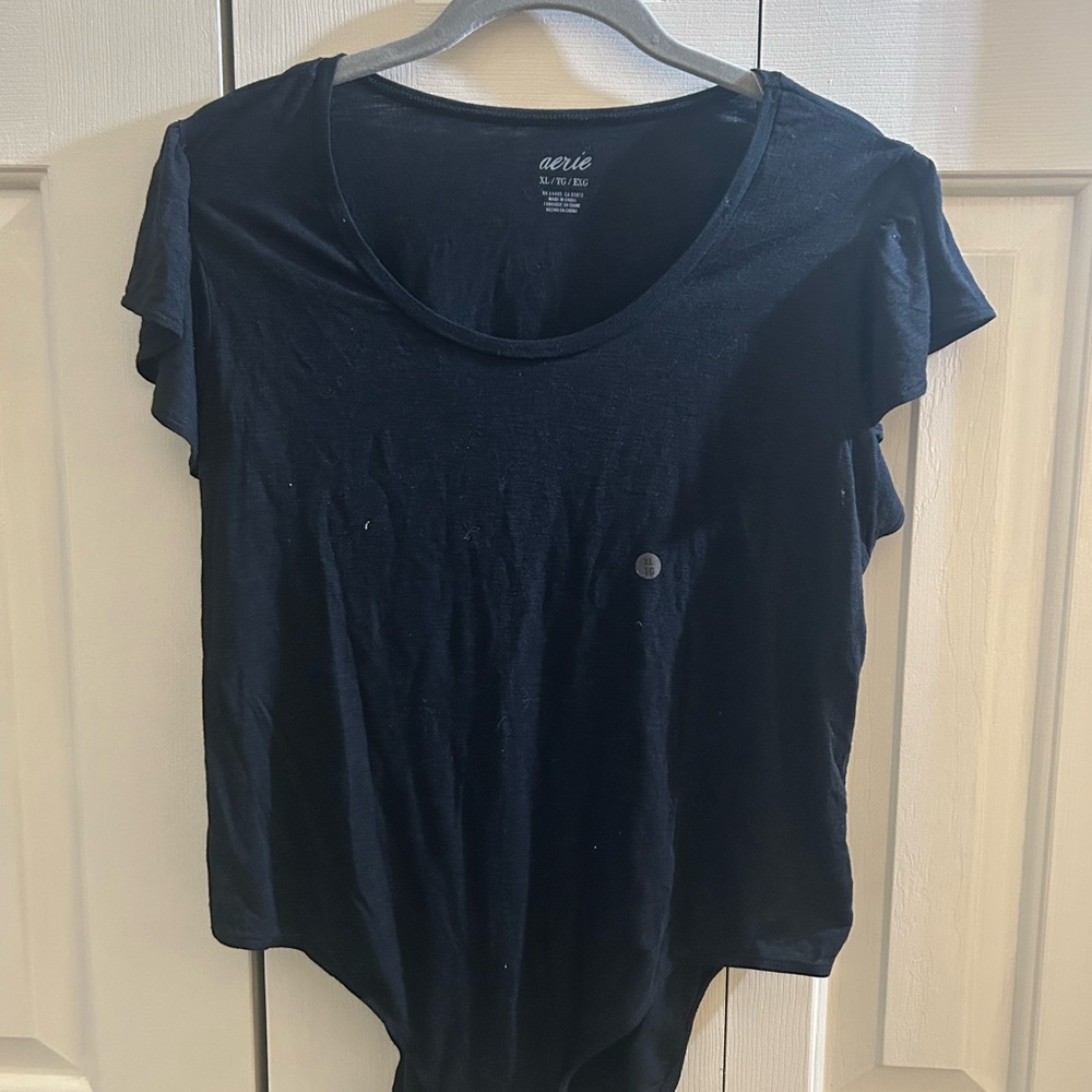 Aerie Women's Classic Black Bodysuit